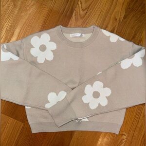 Altar'd State Cropped Floral Sweater